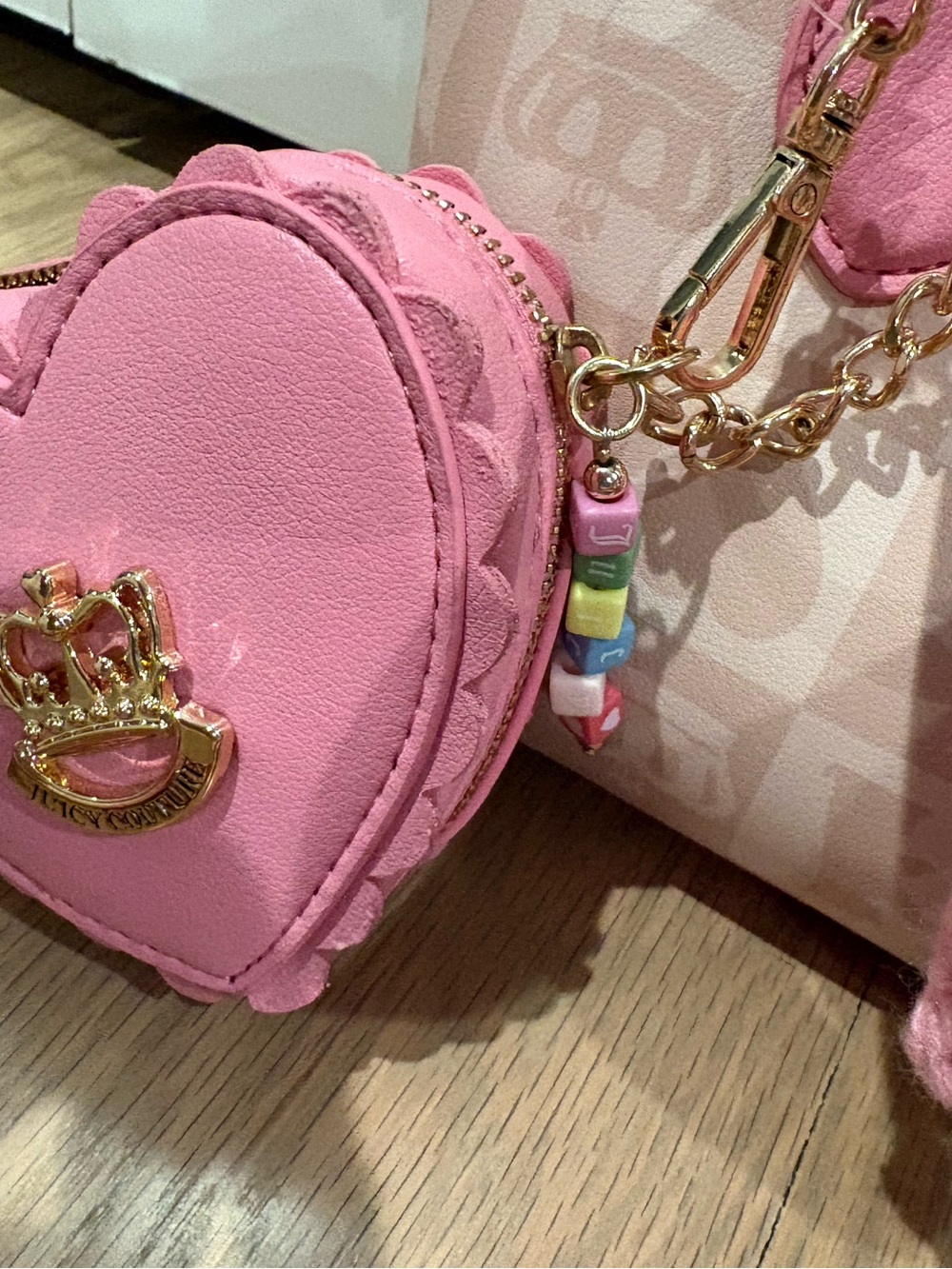 New Juicy Couture sweet break time mini Pink Tote Bag - Picture 2 of 10